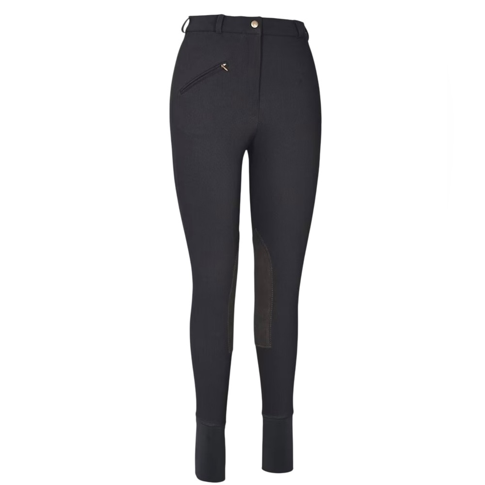 TUFF RIDER Equestrian Riding Pants Breeches Ribb Knee Patch Black Size 26